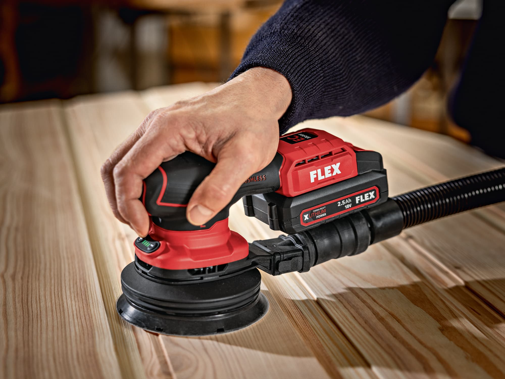 Holz schleifen FLEX Exzenterschleifer Drehzahlregelung Multilochsystem