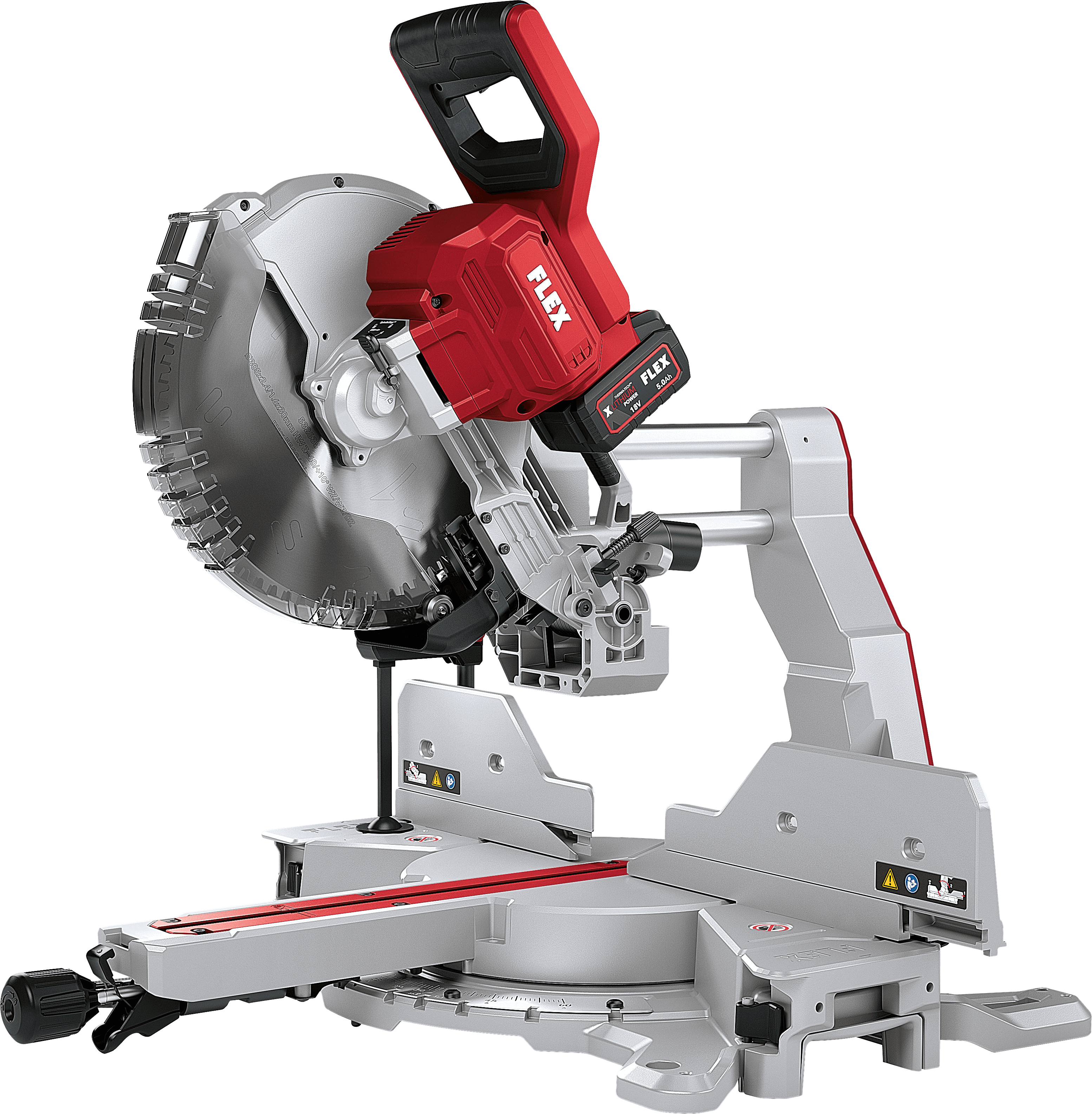 Cordless mitre saw from FLEX open